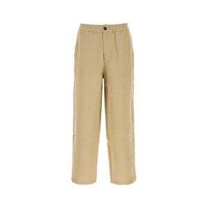 Le Kasha Men Beige Linen Pant